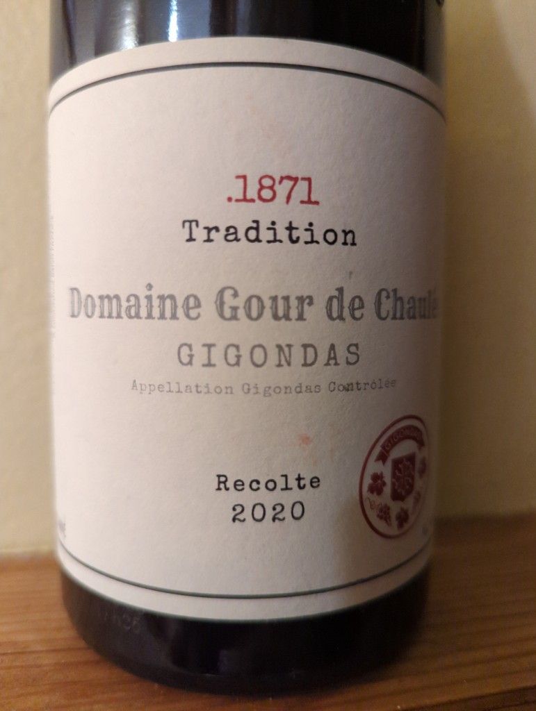 '21 Domaine Gour de Chaule Gigondas
