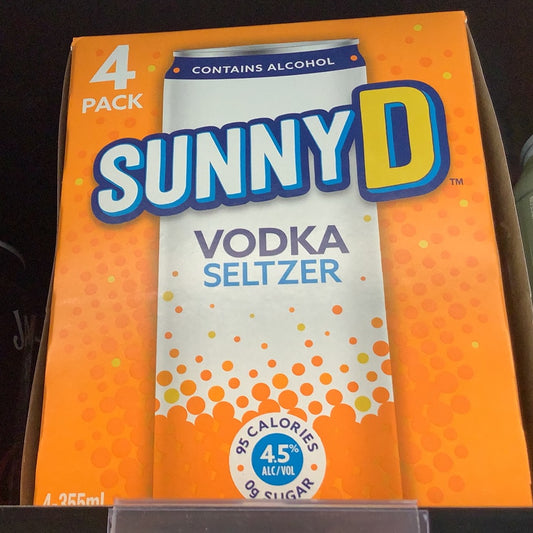 Sunny D Seltzer 4pk Cans