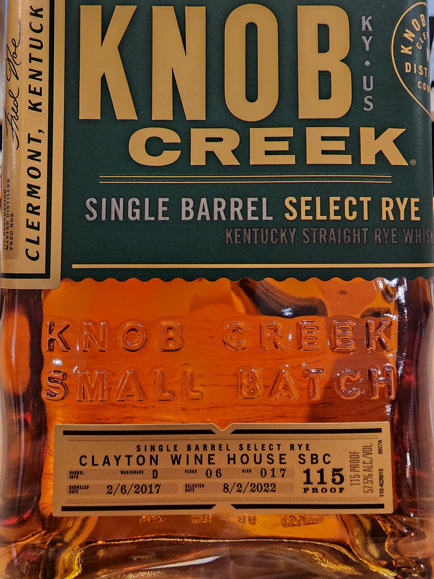 CWH Knob Creek RYE Single Barrel