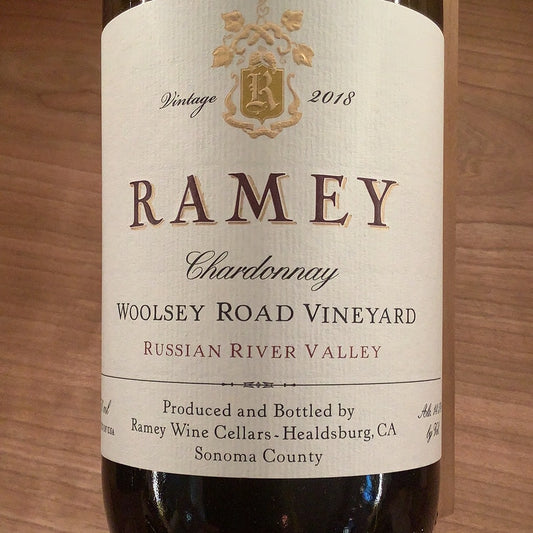 2018 Ramey Chardonnay Woolsey Road (95WA,95WE)