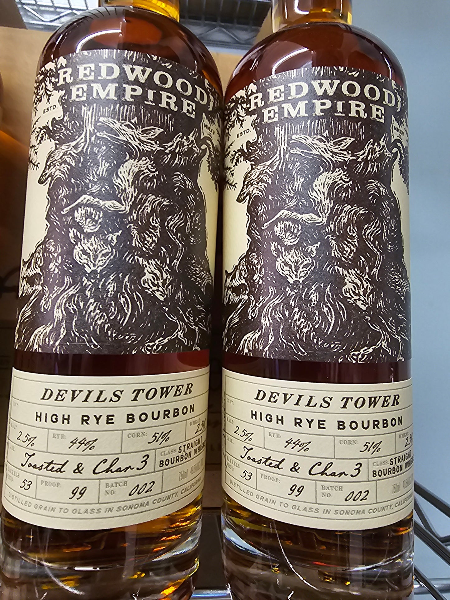 Redwood Empire Devils Tower High Rye Bourbon