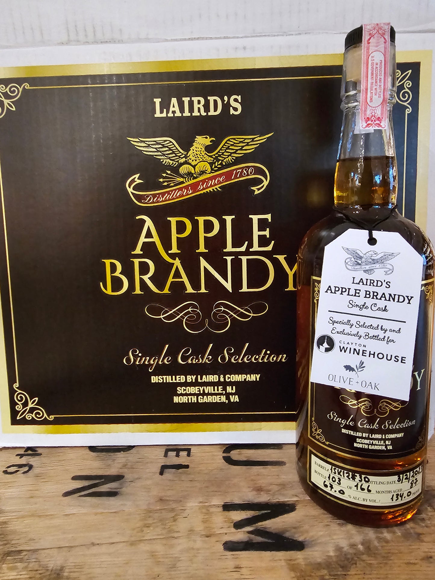 CWH Lairds Apple Brandy 7yr Cask Str Single Barrel