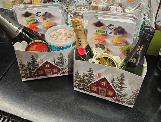 Champagne & Caviar Mini Baskets