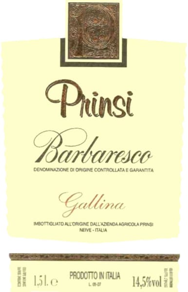 2008 Prinsi Barbaresco Gallina