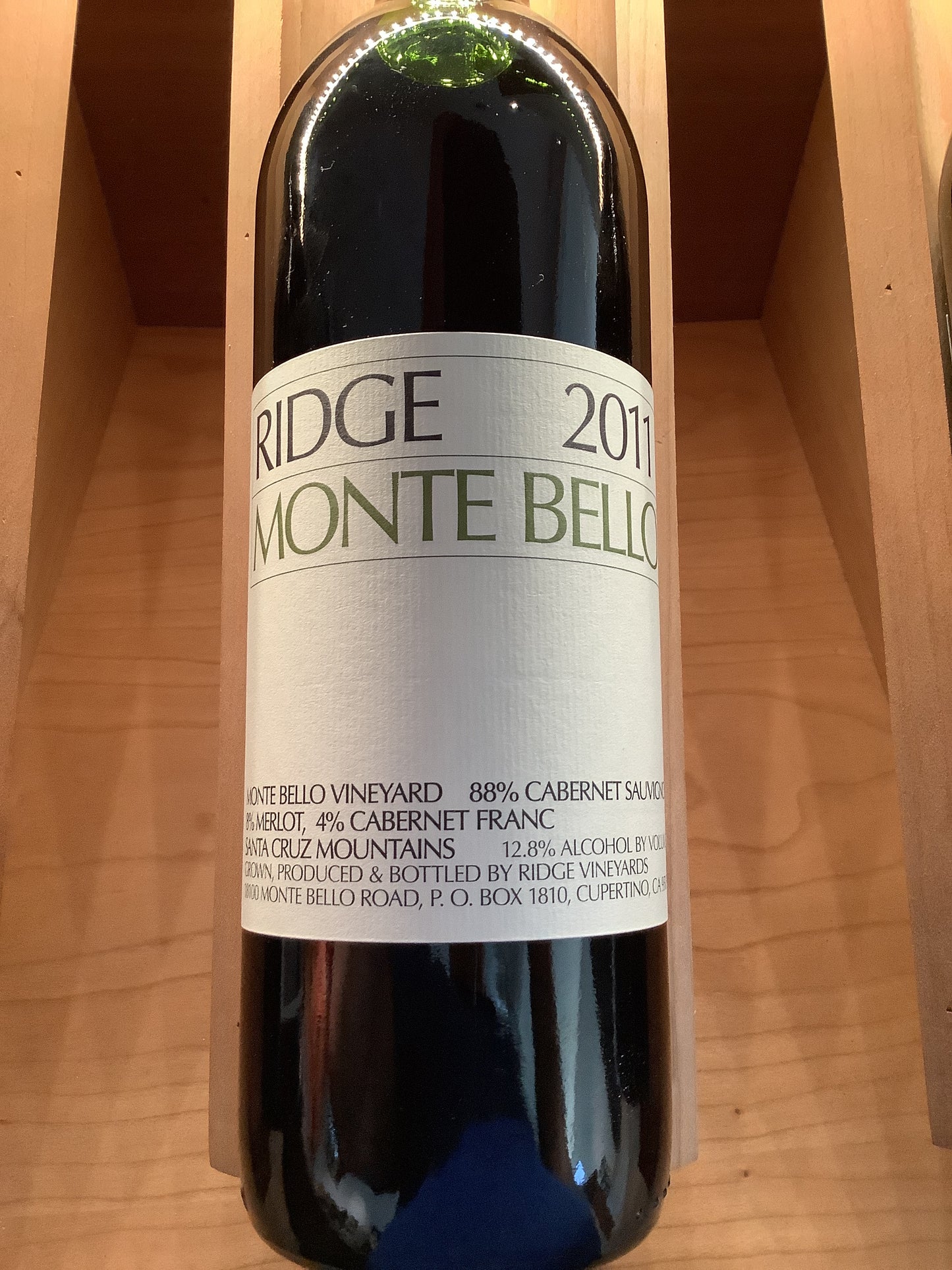 11 Ridge Monte Bello 750ml