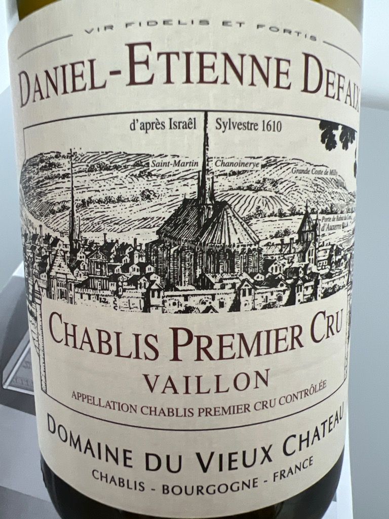 2012 Defaix Chablis Vaillon 1er