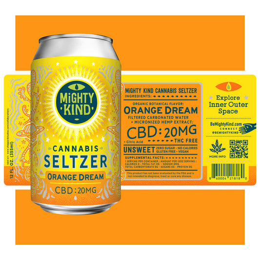 Mighty Kind Orange Dream CBD Seltzer 4pk