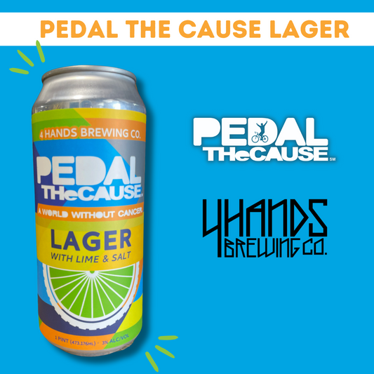 4 Hands Pedal Lime Lager 4pk cans