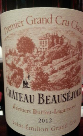Chateau Beausejour Duffau-Lagarrosse 2012