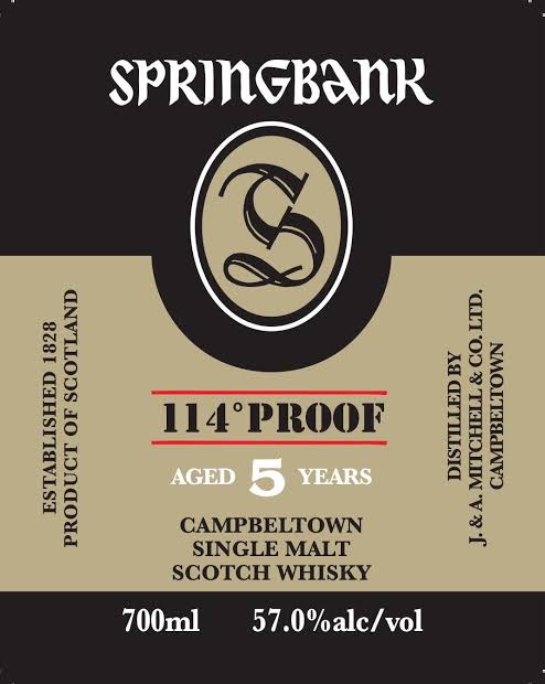 Springbank Scotch 5yr 114pf (1pp)