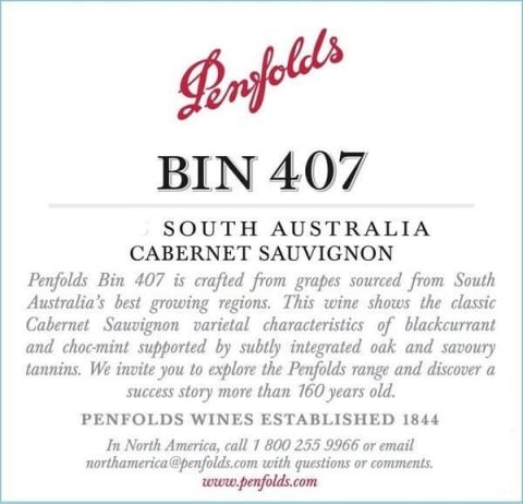 19 Penfolds Bin 407